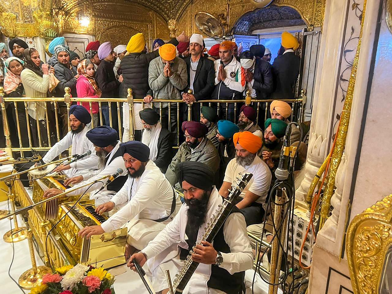 Gandhi had on Tuesday offered prayers at the Golden Temple in Amritsar after concluding the Haryana leg of the march in Ambala district (Pic/PTI)